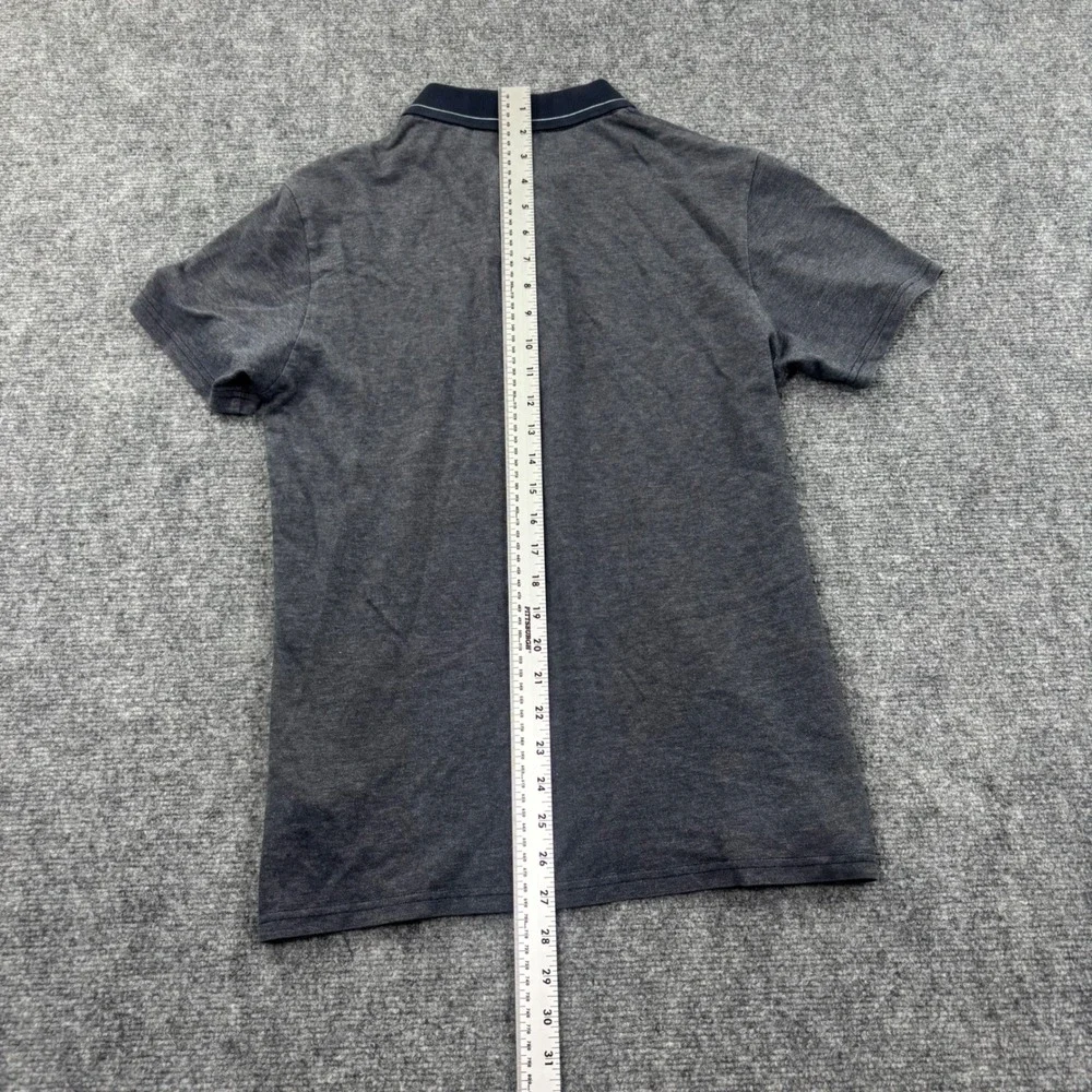 HUGO BOSS Polo Shirt Size Small Gray Short Sleeve Cotton Pique Men's
